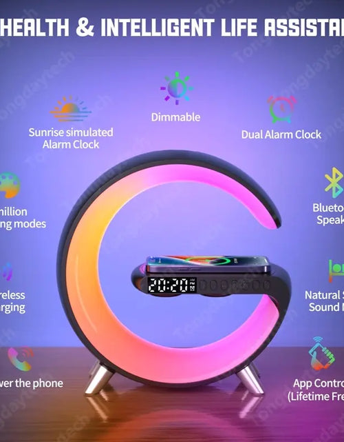 Load image into Gallery viewer, Multifunctional Wireless Charger Alarm Clock Speaker
